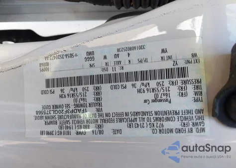 2016 Ford Focus Se z USA, uszkodzony, nr VIN 1FADP3F20GL375568